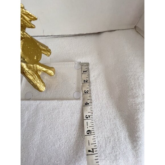 Cockatoo Cockatiel Parrot Bookends Gold Bird on Lucite 9"H x 6"W x 3"D ART DECO - Picture 8 of 11